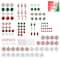 Glitzhome® 160 Pack Whimsical Red & Green Deluxe Boxed Shatterproof Ornaments